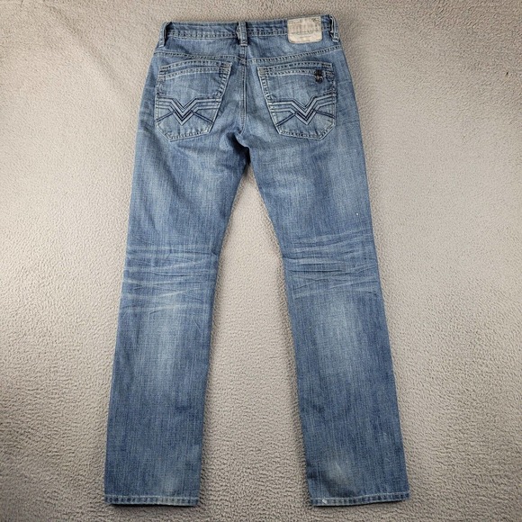 Buffalo David Bitton Jeans Mens 29x32 Blue Denim THRASHED Grunge Distressed - Picture 11 of 16